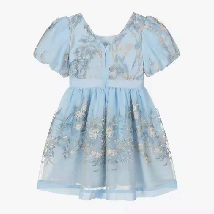 2024 New Formal Kids Dresses for Children Floral Chiffon Spring Dress With Sleeveless Design Flower Decoration Girls All Ages