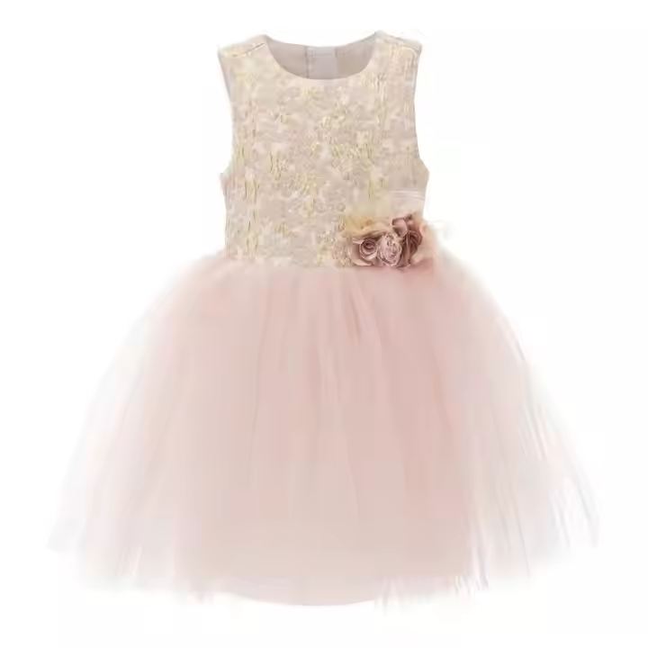 OEM Girls Flower Princess Dress Kids Children Tulle Ball Gown Dresses for Celebration Party Birthday Bridesmaid Xmas Gift