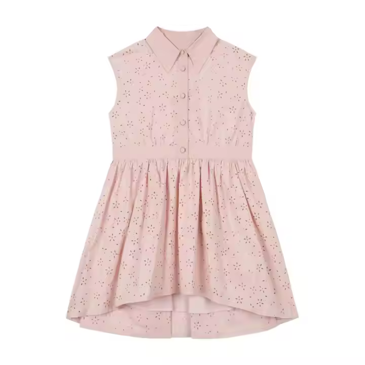 High Quality Children's Cotton Dress Long and Comfortable Sweet Style for Girls in Autumn Sustainable Top 913