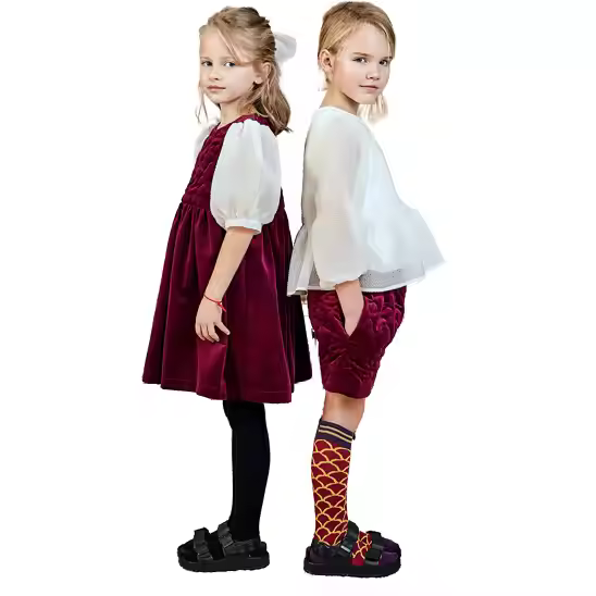 Custom winter velour quilted matching girl shorts girl kids dresses new collection toddler girls dresses