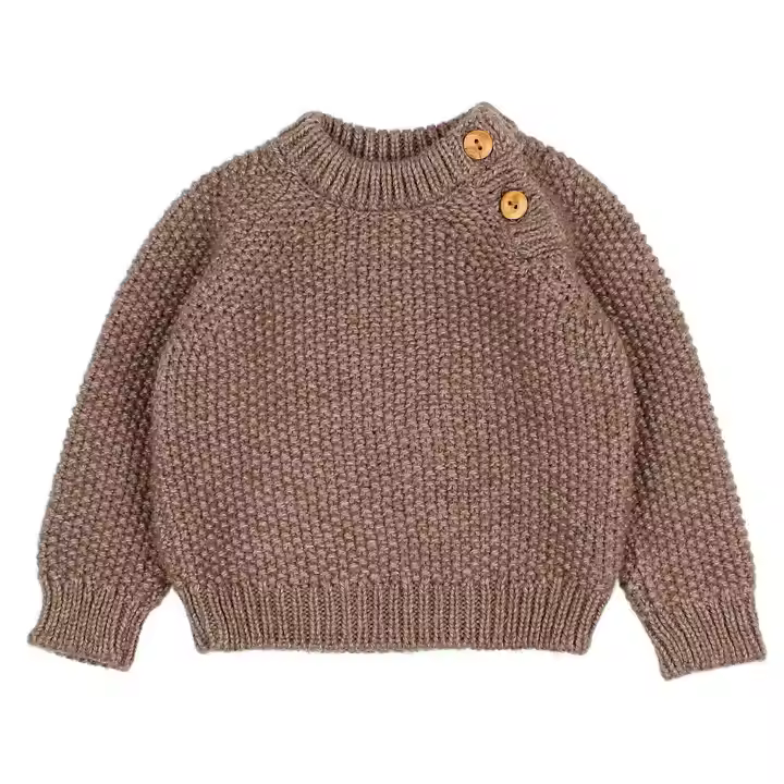 Custom Autumn or Winter O-neck Baby Boys's Pullover Sweaters Comfortable Warm Knitted Sweaters for Kids