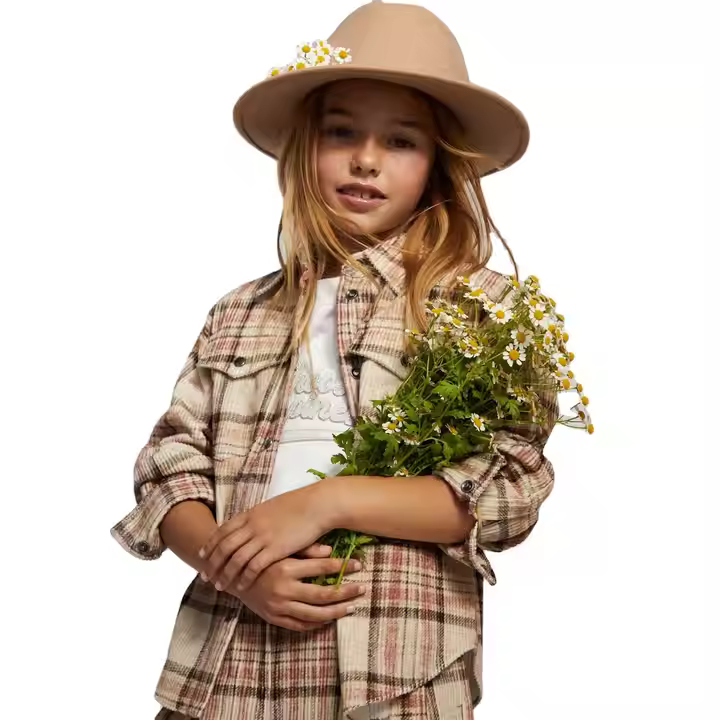 Girls Blouses&shirts Long Sleeve Button Down Plaid Kid Shirts