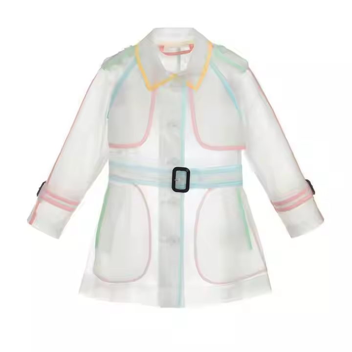 2025 Newest Customized Fashion Transparent Jacket for Girls