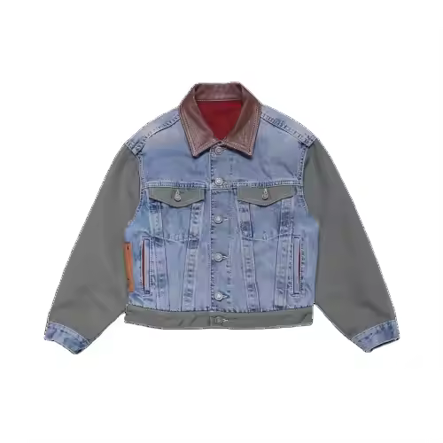 kids denim jacket 6-14 years button closure, boys girls jean jacket top coat outerwear, long denim jacket for kids with button down