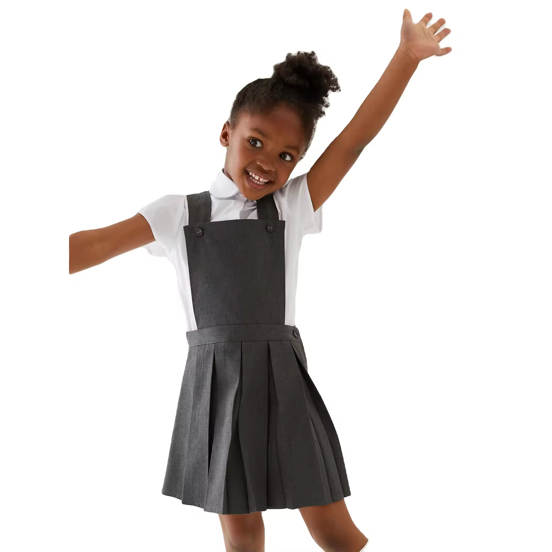 Custom Classic Kids Overall Dresses School Pinafore Suspender Skirt Girls School Uniform Preppy Style Toddler Dresses in Pleats