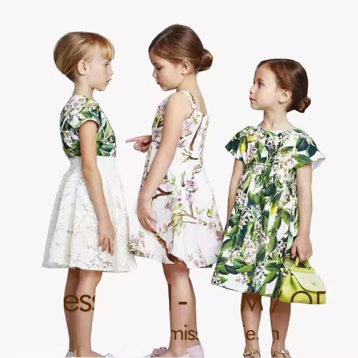 girls flower white dress