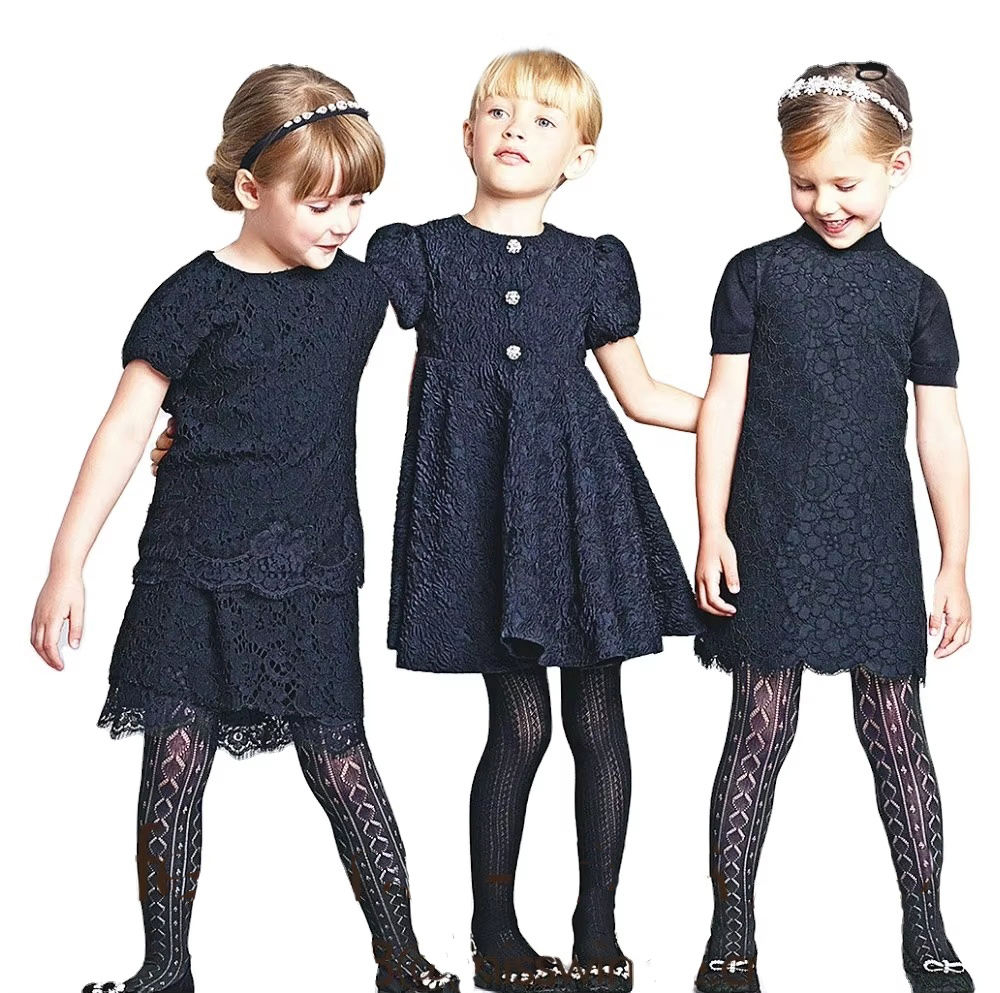 Kids sisters clothes Matching dress embroidery lace customization OEM Guangzhou factory